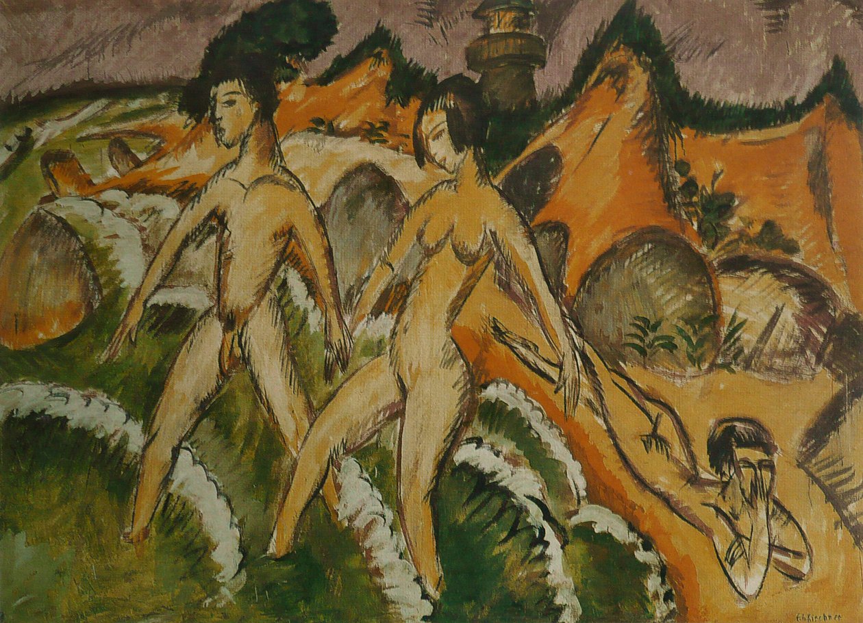 People Entering the Sea by Ernst Ludwig Kirchner