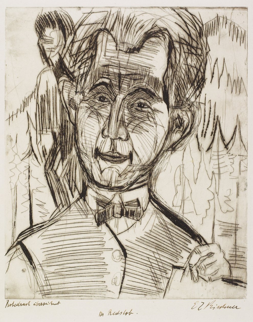 Portrait of Dr. Redslob by Ernst Ludwig Kirchner