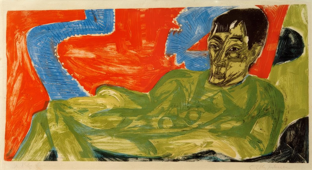 Portrait of Otto Mueller by Ernst Ludwig Kirchner