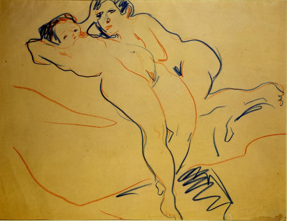 Resting Couple by Ernst Ludwig Kirchner