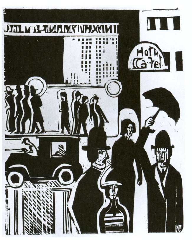 Street in the Rain by Ernst Ludwig Kirchner