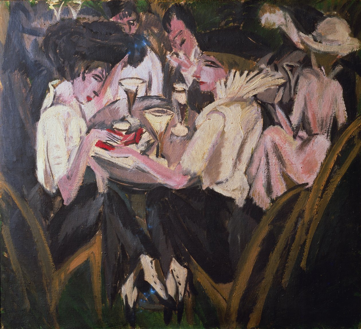 The Garden Cafe by Ernst Ludwig Kirchner