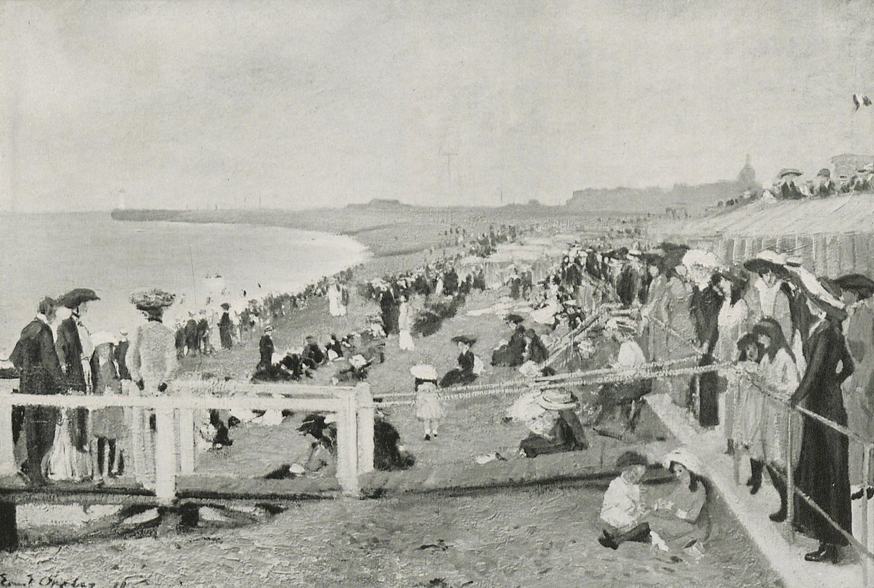 Beach Life in Dieppe by Ernst Oppler