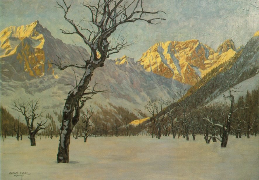 March Morning in Karwendel, Great Maple Ground by Ernst Platz