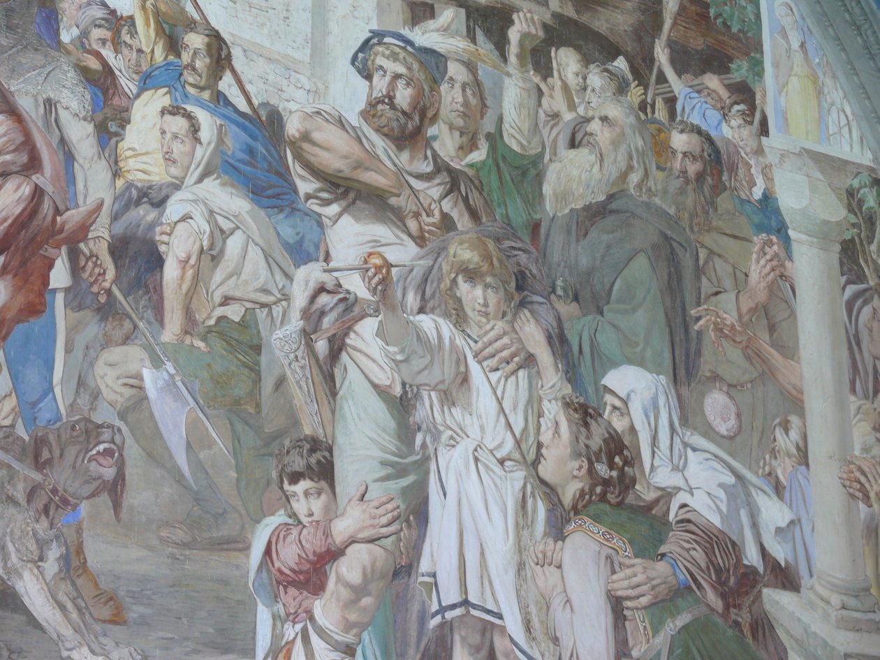 Fresco Depicting William Tell and His Son by Ernst Stückelberg