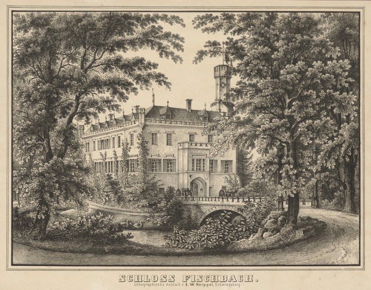 Fischbach Castle by Ernst Wilhelm Knippel