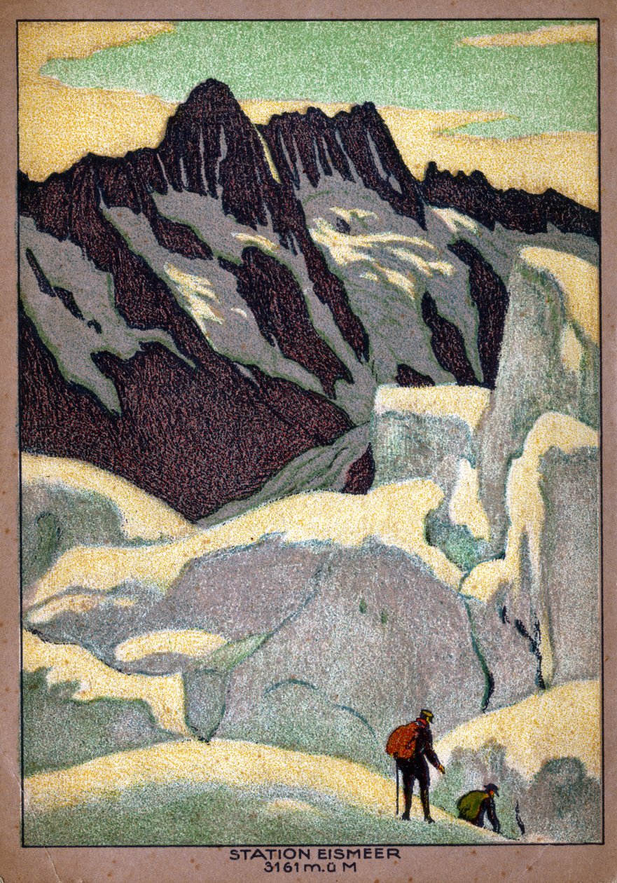 The Glacier of Grindelwald (Ischmeer) in the Swiss Alps (illustration) by Ernst Emil Schlatter