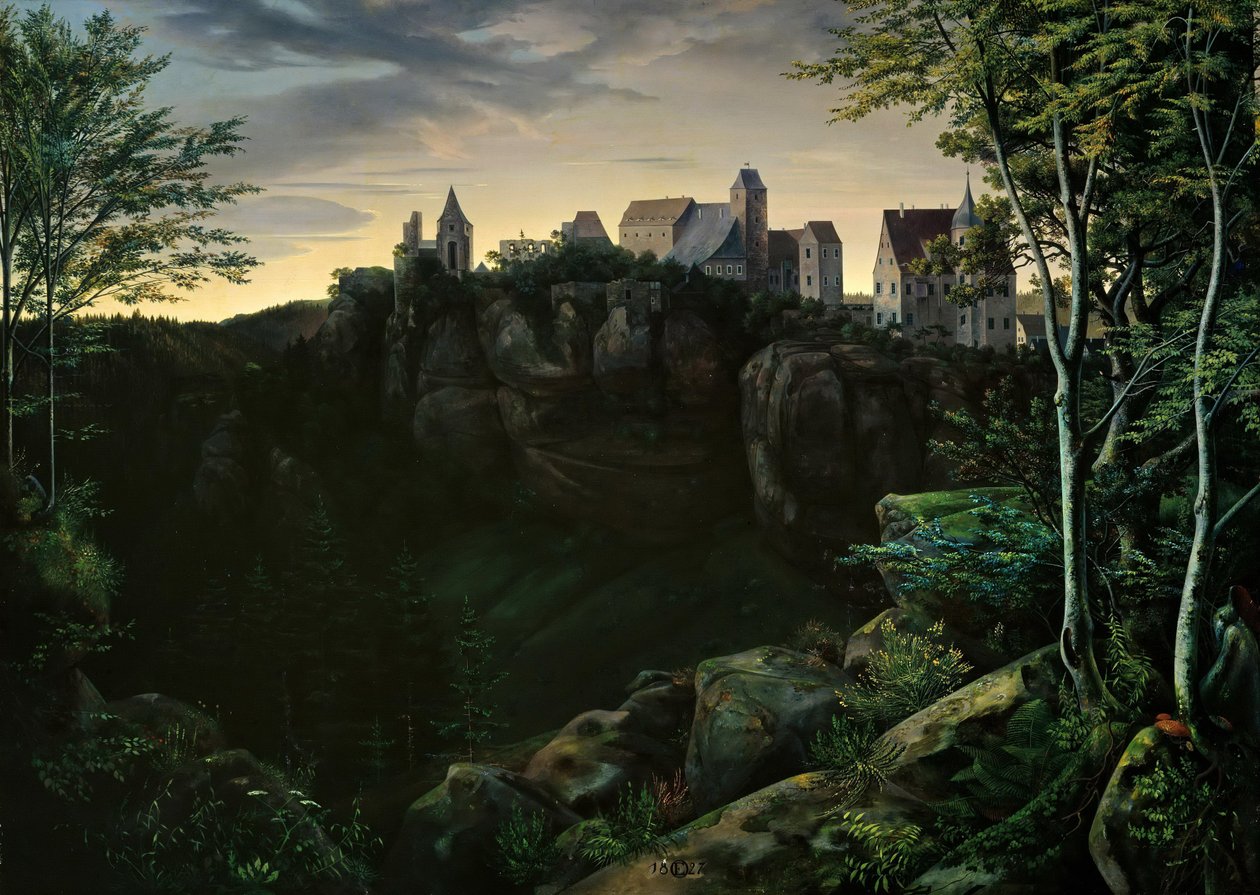 Castle Hohnstein in Saxon Switzerland by Ernst Ferdinand Oehme