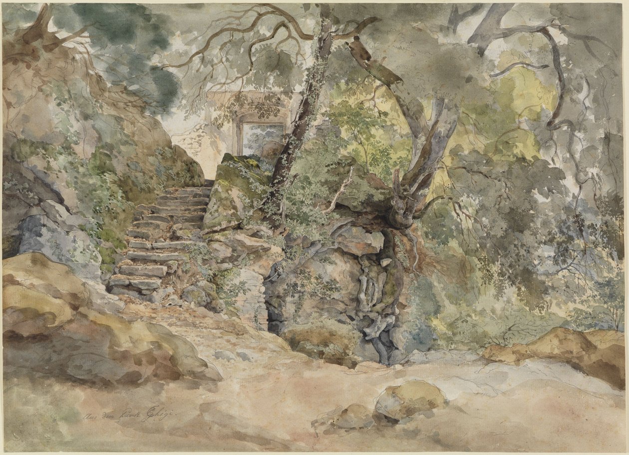 From the Park of Villa Chigi in Ariccia by Ernst Fries