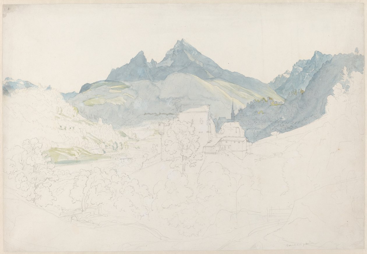 Berchtesgaden with the Watzmann Peak in the Distance by Ernst Fries
