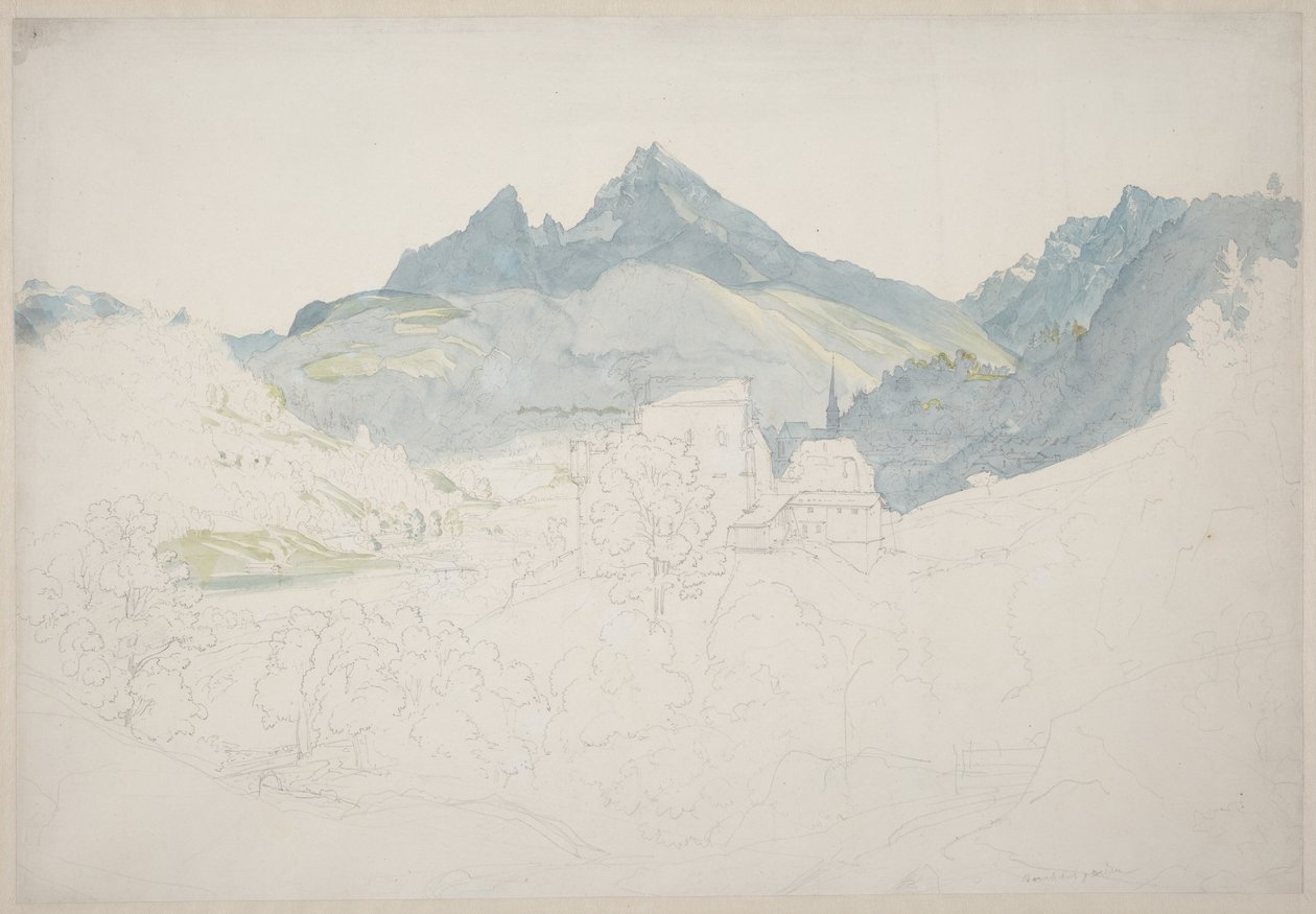 Berchtesgaden with the Watzmann Peak in the Distance by Ernst Fries