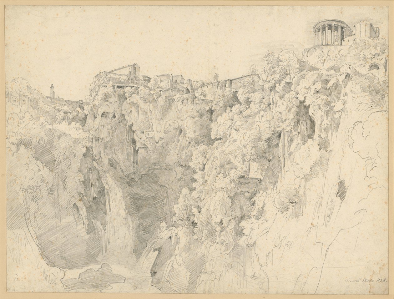 View of Tivoli with the Temple of the Sibyl by Ernst Fries