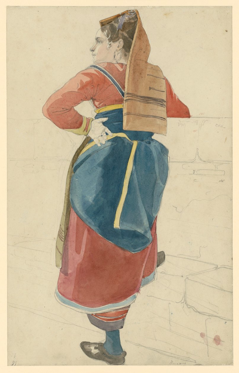 Italian Woman. Back Figure by Ernst Fries