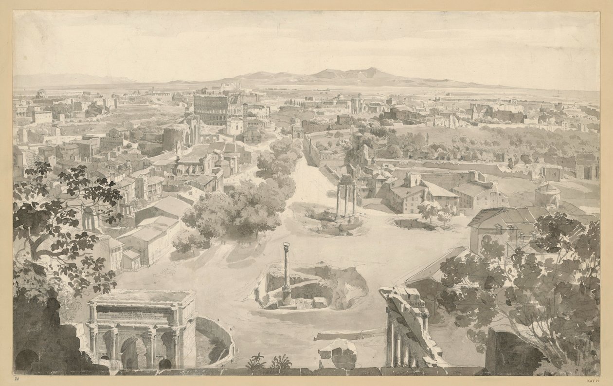 Northwest View of Rome from the Tower of the Capitol by Ernst Fries