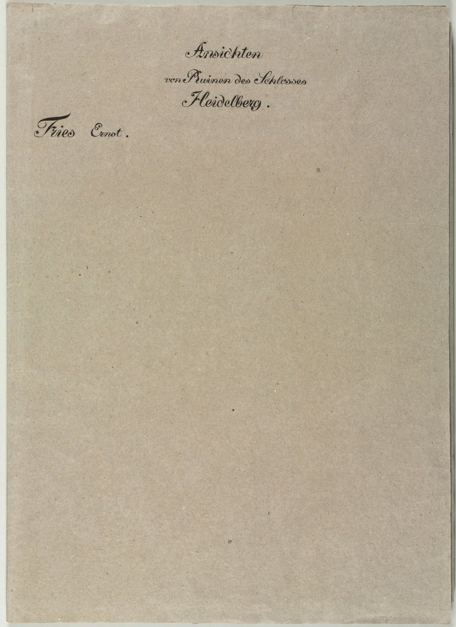Six Views of Heidelberg Castle: Wrapper by Ernst Fries