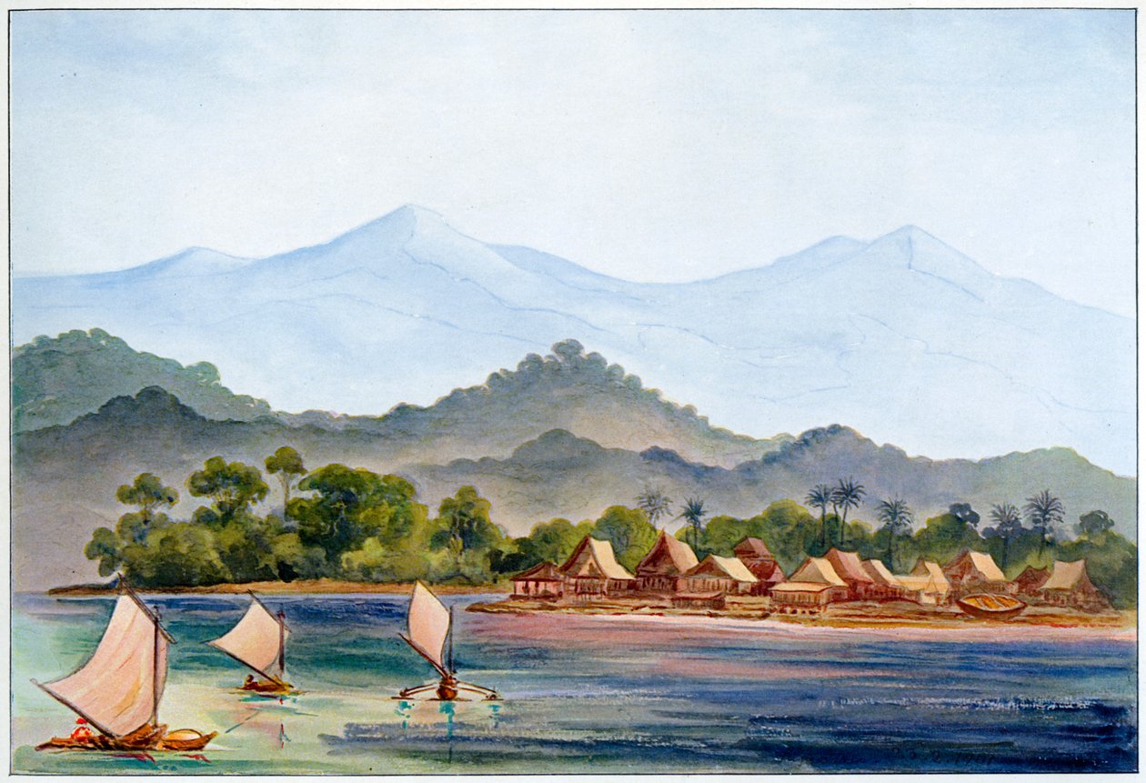 Village, Sumatra, Indonesia by Ernst Haeckel