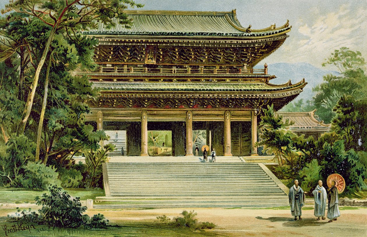 Buddhist Temple at Kyoto, Japan, from 