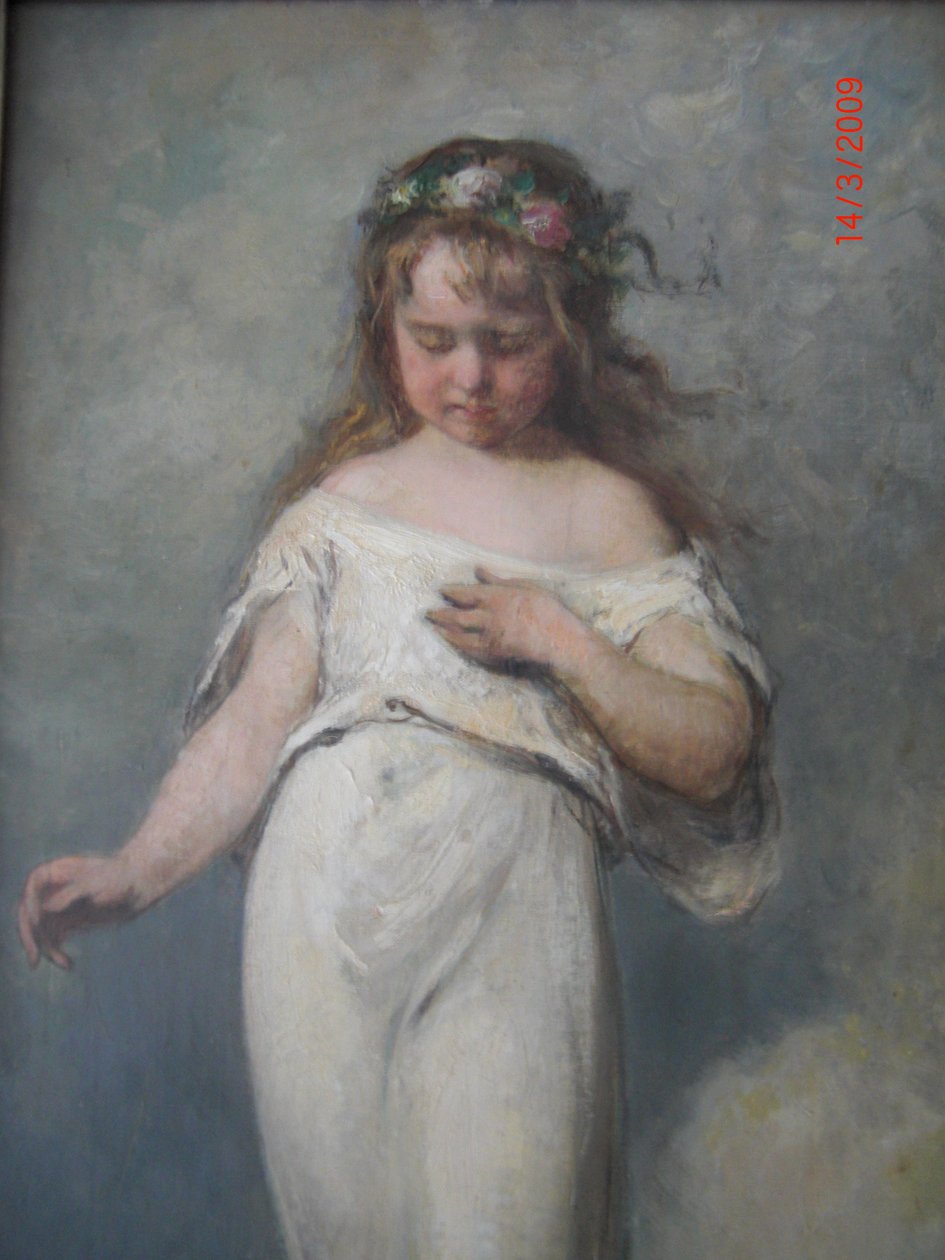 Elisabeth (1871-1879), second eldest daughter of the artist by Ernst Hildebrand