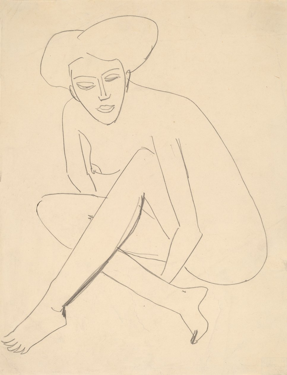 Dodo Seated by Ernst Ludwig Kirchner