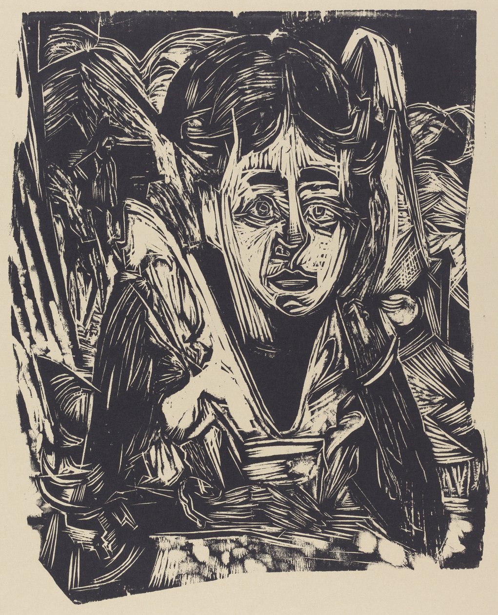 Girl Dreaming, 1918 by Ernst Ludwig Kirchner