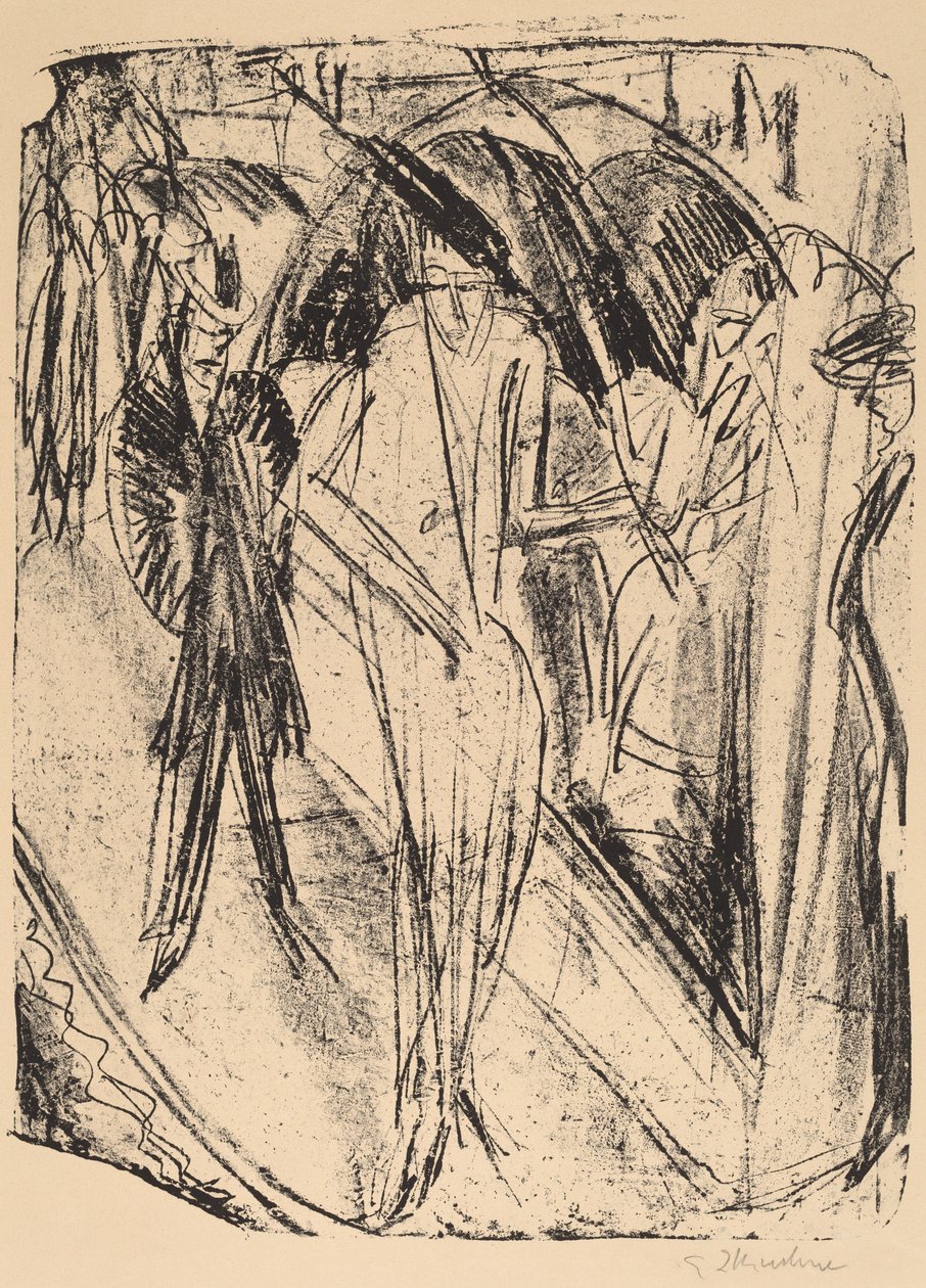 Lady in the Rain by Ernst Ludwig Kirchner