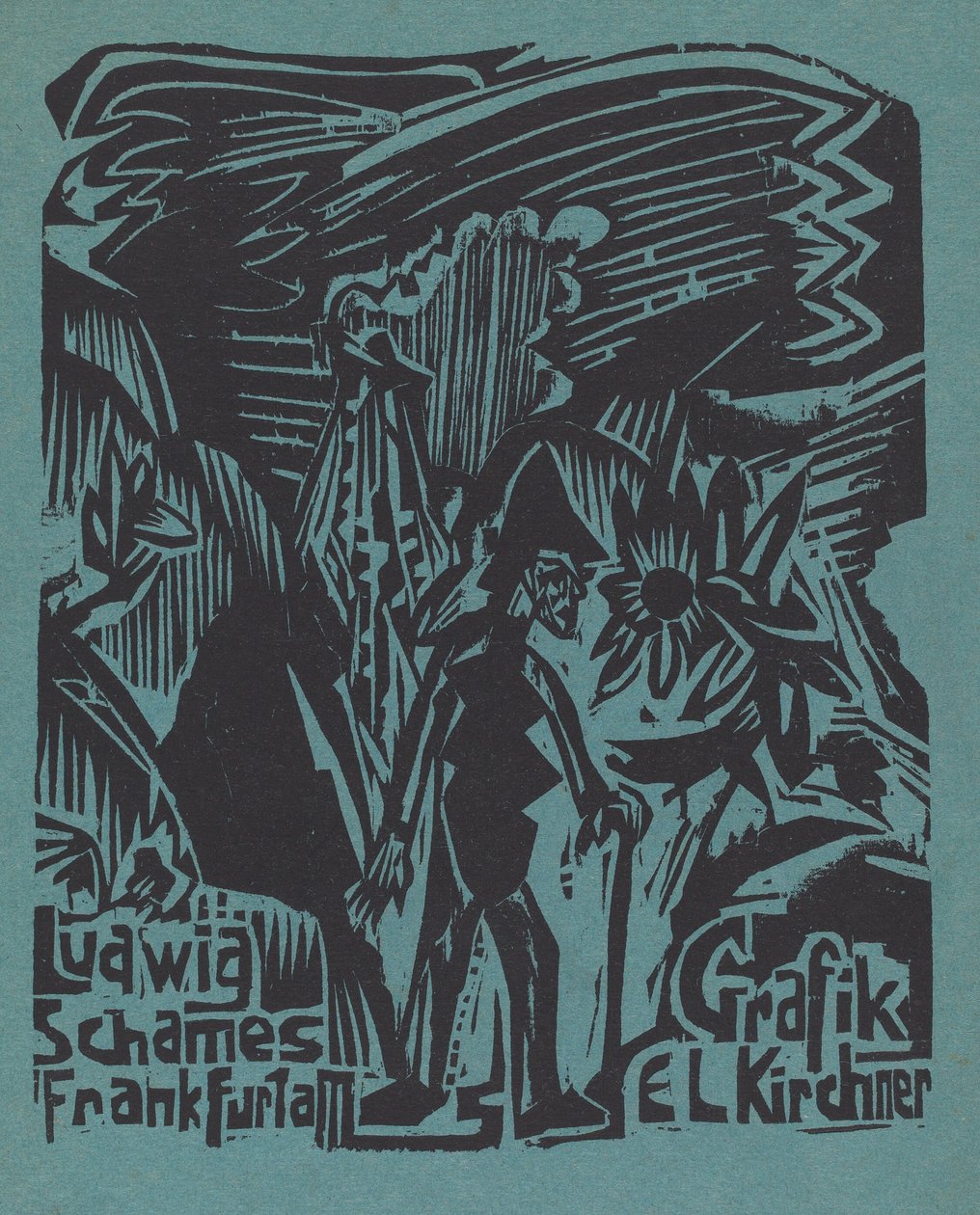 Ludwig Schames Frankfurt a M, 1919-1920 by Ernst Ludwig Kirchner