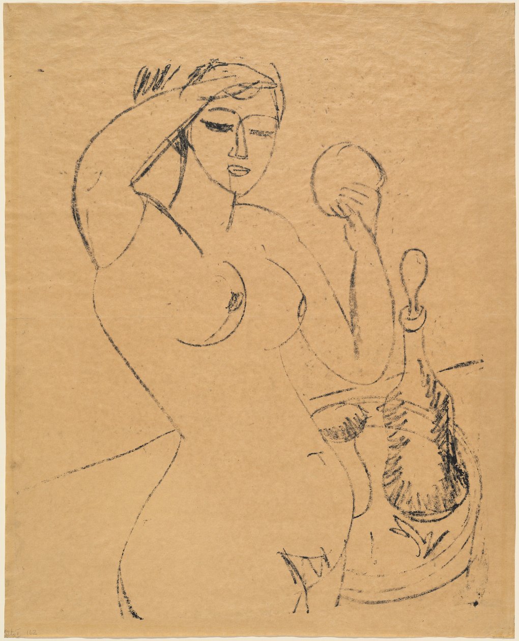 Nude Girl at her Toilette by Ernst Ludwig Kirchner