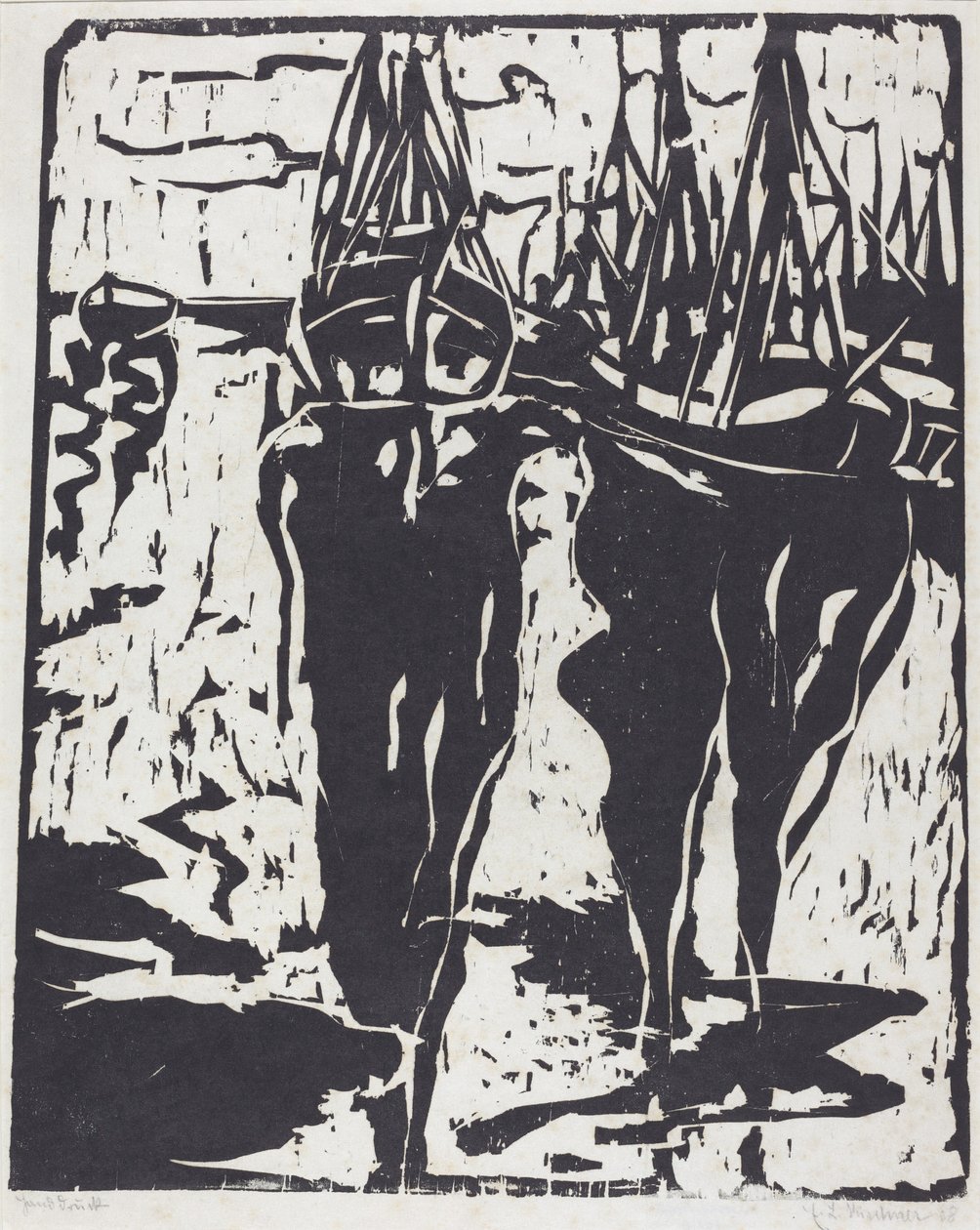 Port Scene by Ernst Ludwig Kirchner