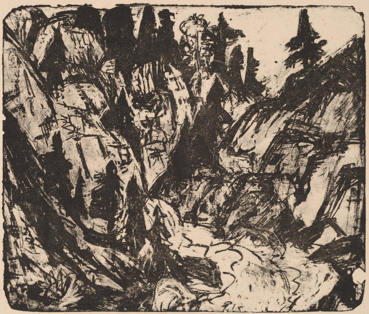 Rocky Stream, 1919 by Ernst Ludwig Kirchner