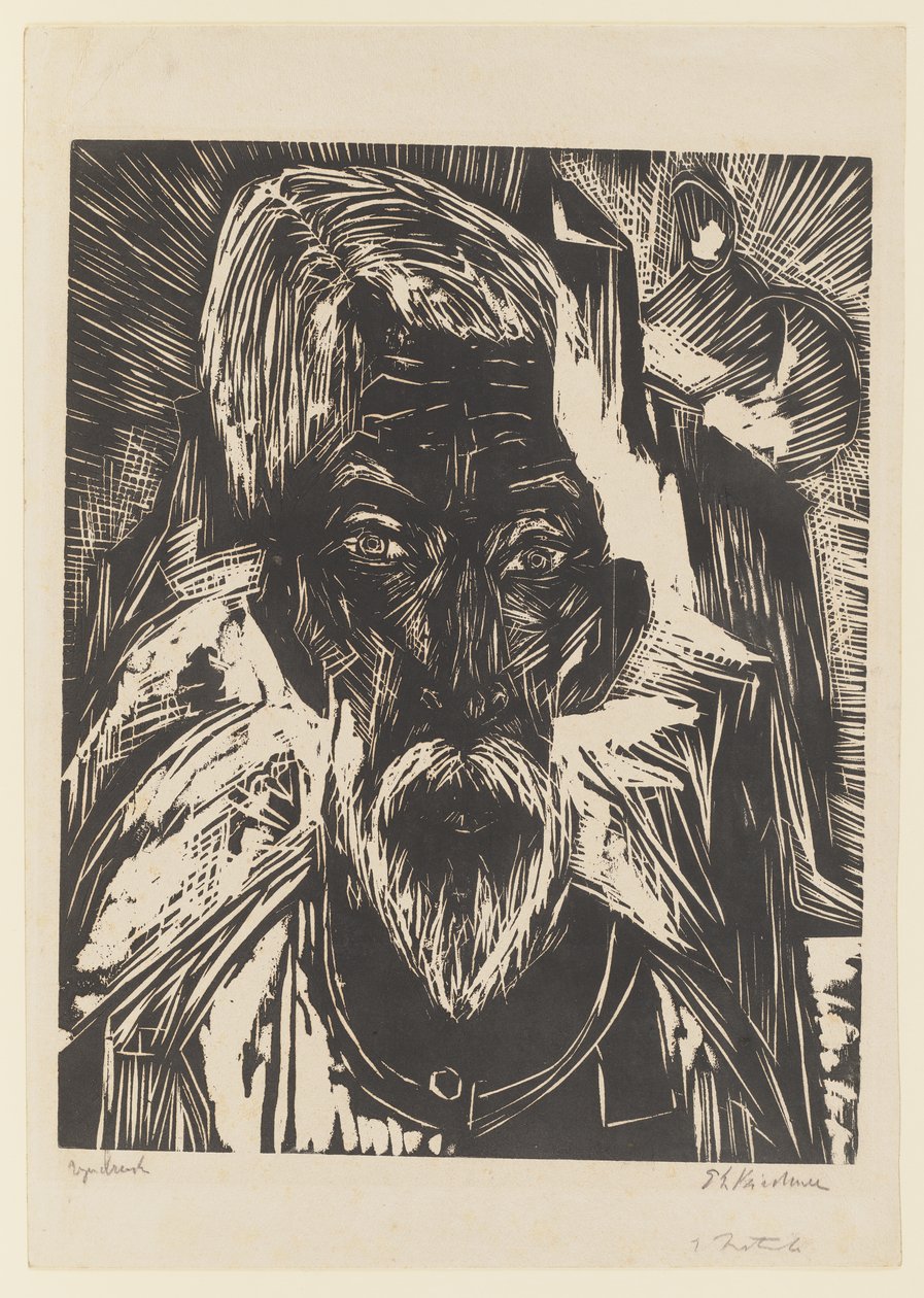 Old Farmer – Head Senn R. by Ernst Ludwig Kirchner