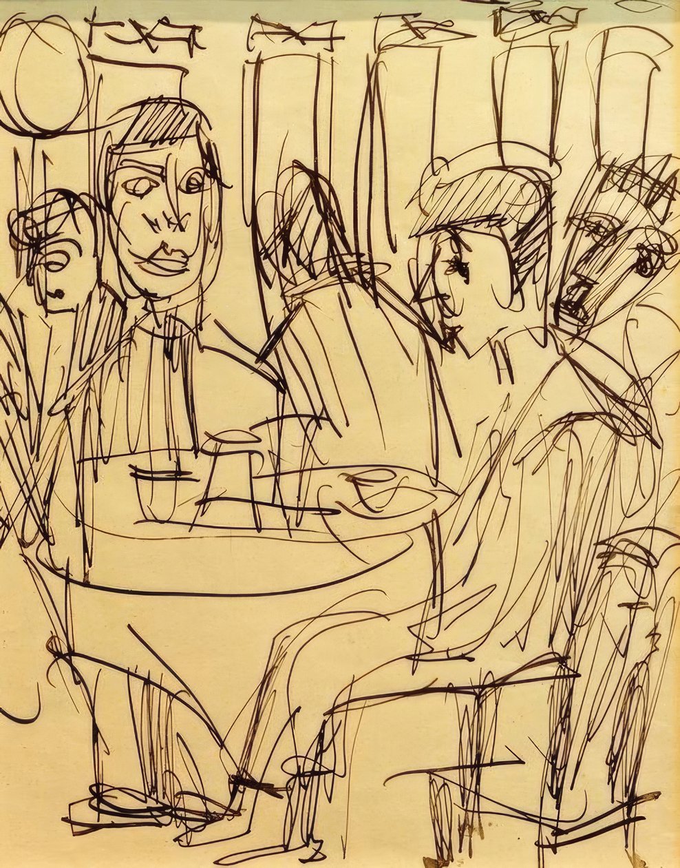 At the Café Table by Ernst Ludwig Kirchner