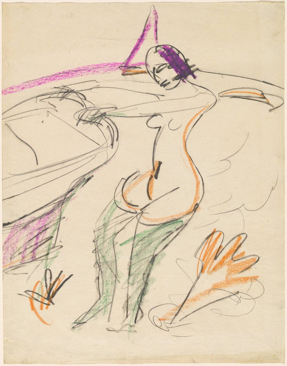Bather by Ernst Ludwig Kirchner