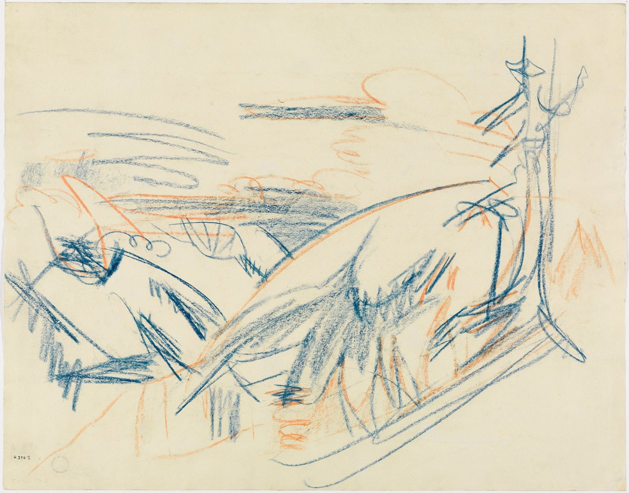Blue-Red Mountain Landscape by Ernst Ludwig Kirchner