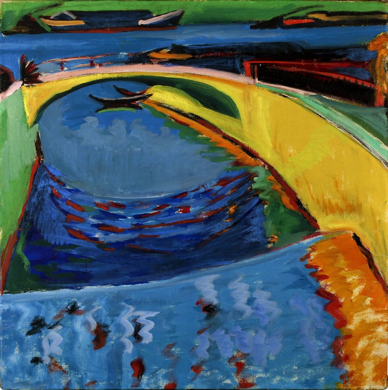 Bridge at the Mouth of the River Priessnitz by Ernst Ludwig Kirchner