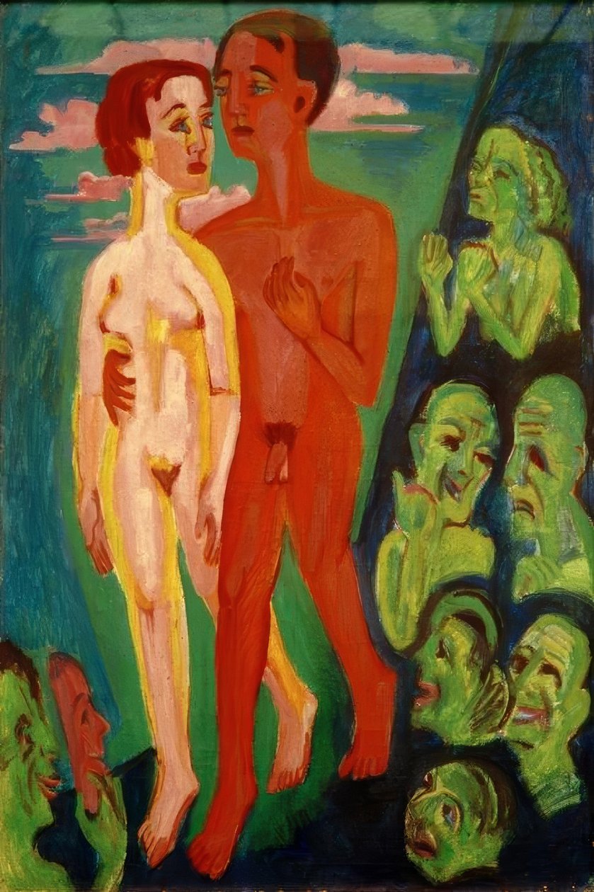 The Couple Before the People by Ernst Ludwig Kirchner