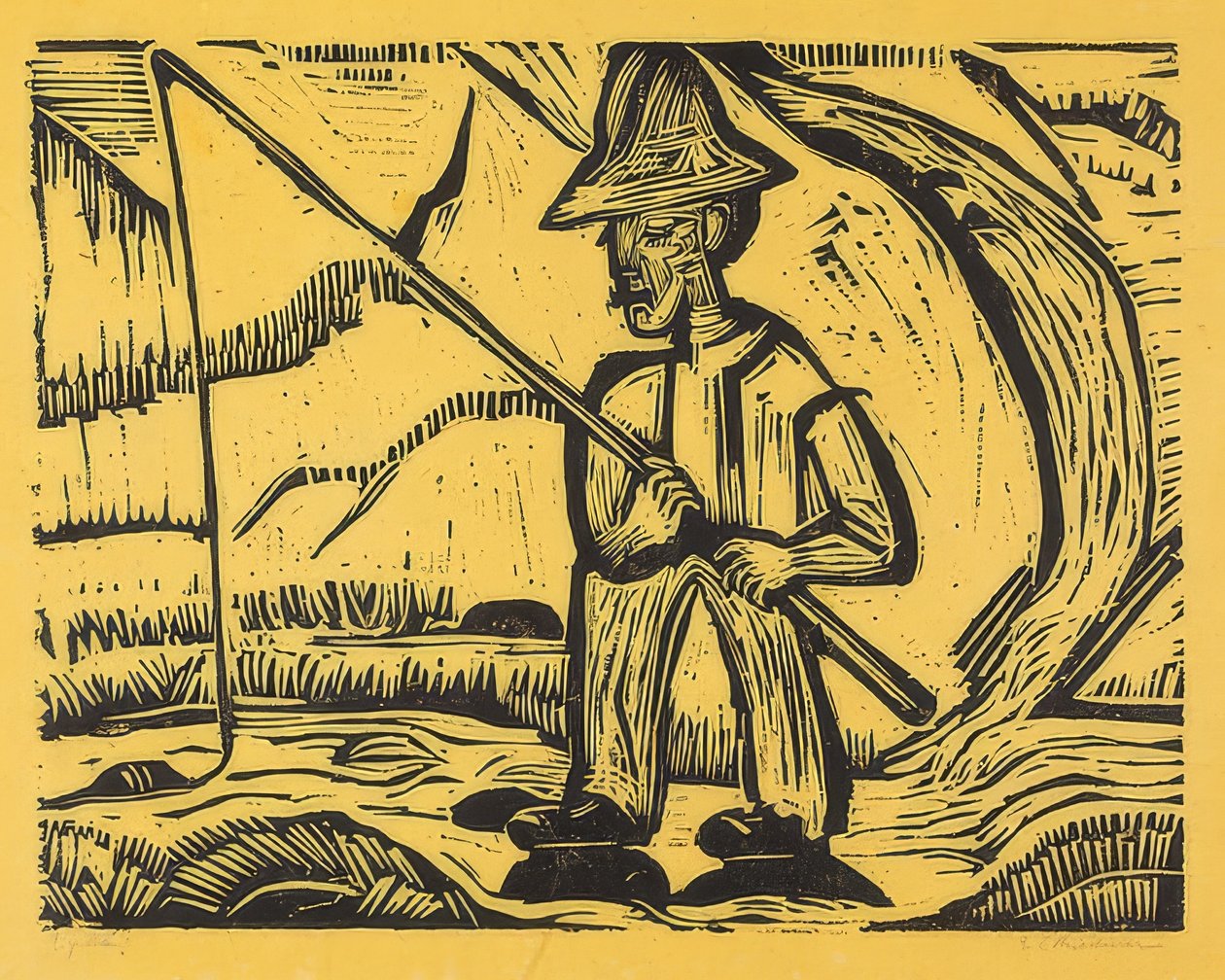 The Angler. 1923 by Ernst Ludwig Kirchner