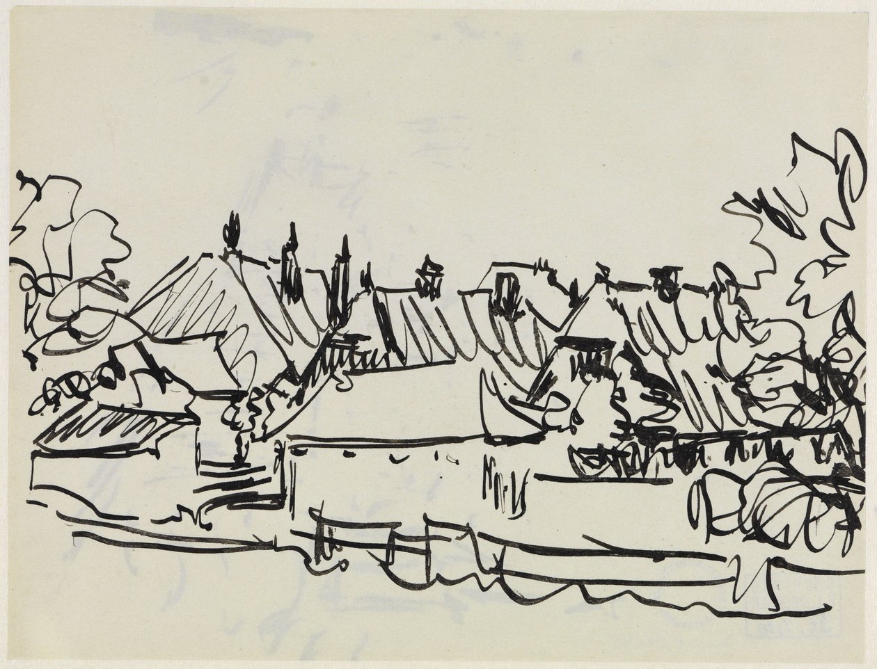 Village on Fehmarn by Ernst Ludwig Kirchner