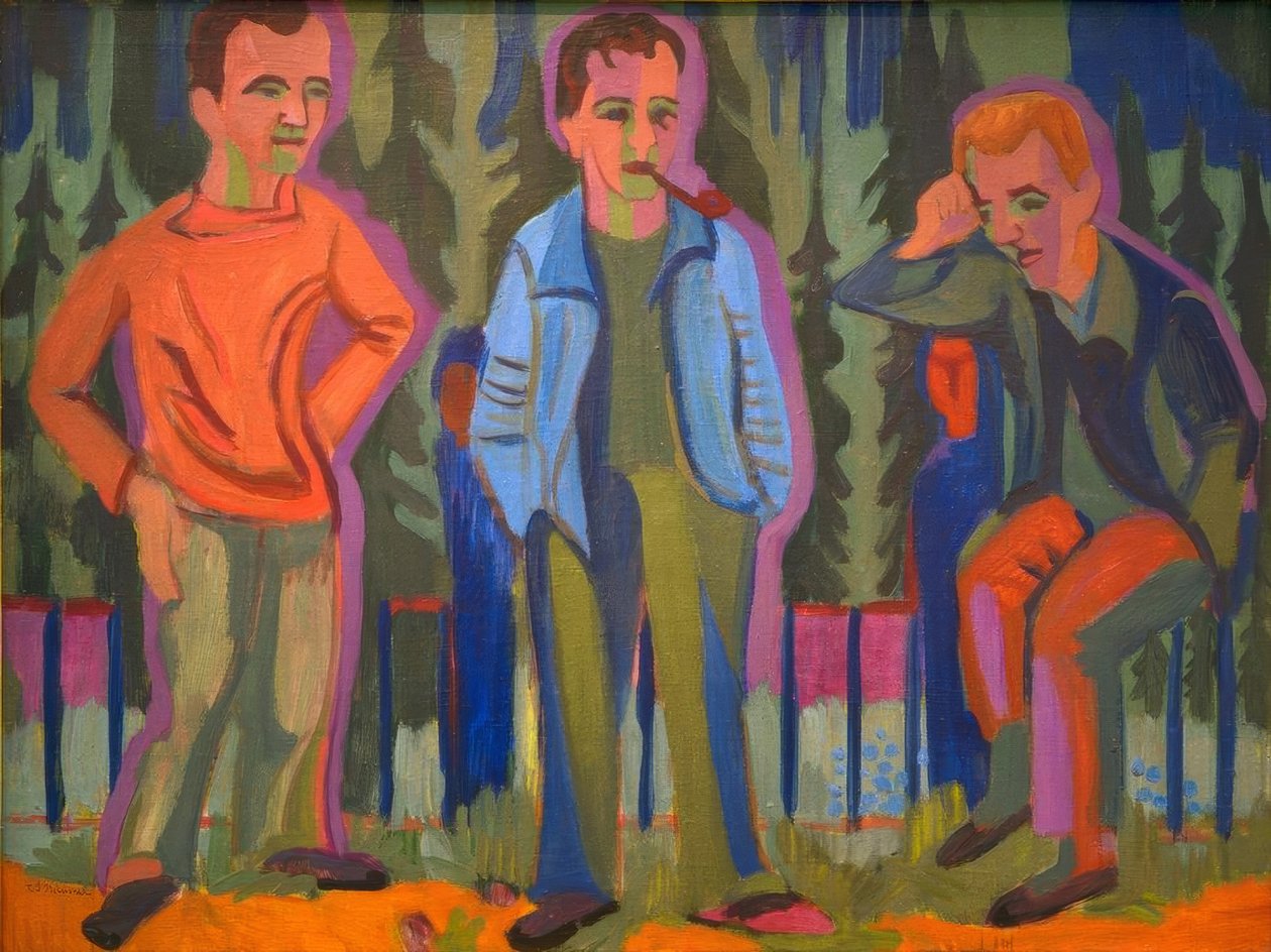 Three Artists: Hermann Scherer, Kirchner, Paul Camenisch by Ernst Ludwig Kirchner