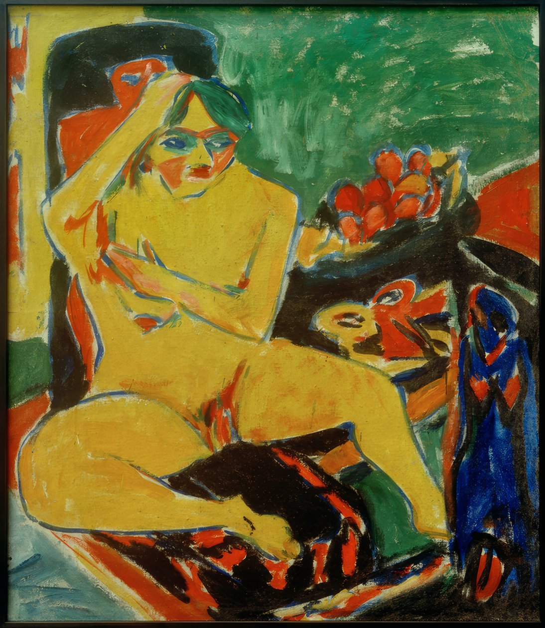 E.L.Kirchner, Nude in the Studio by Ernst Ludwig Kirchner