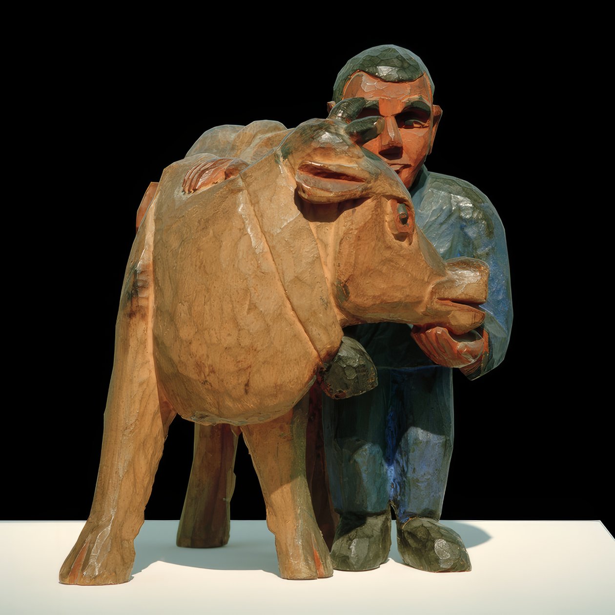 Farmer with Cow by Ernst Ludwig Kirchner