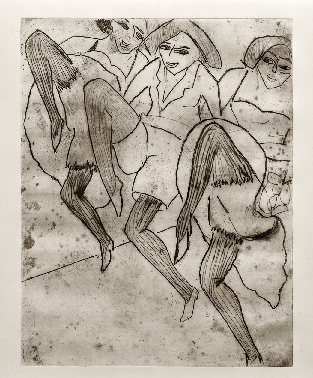 E.L.Kirchner, Hamburg Dancers by Ernst Ludwig Kirchner