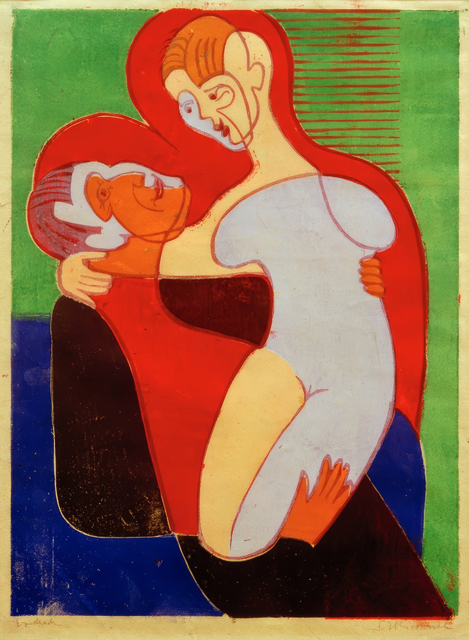 Loving Couple (The Hembusse) by Ernst Ludwig Kirchner