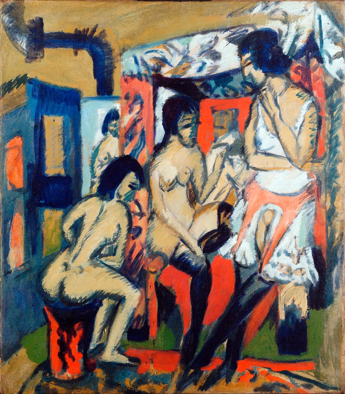 Nude Women in a Studio by Ernst Ludwig Kirchner
