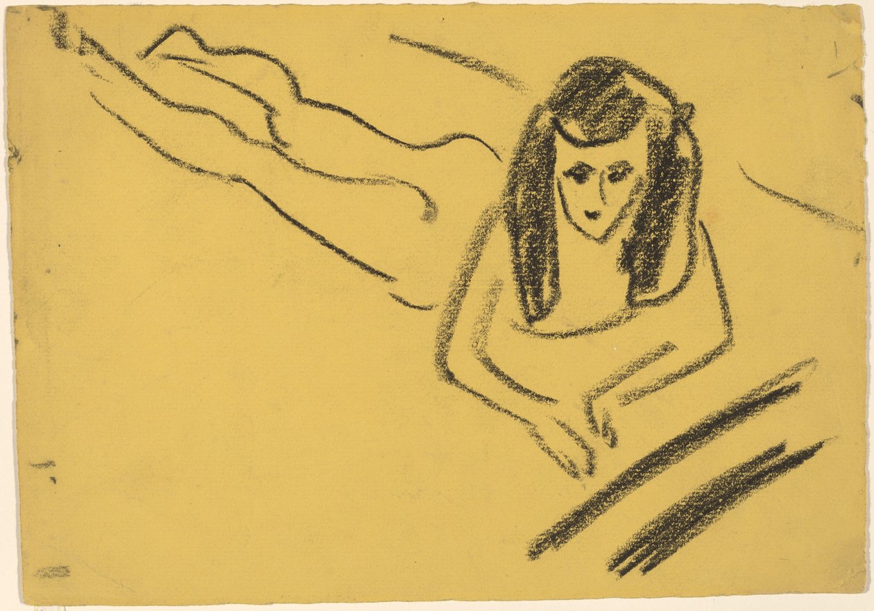 Fränzi Reclining by Ernst Ludwig Kirchner