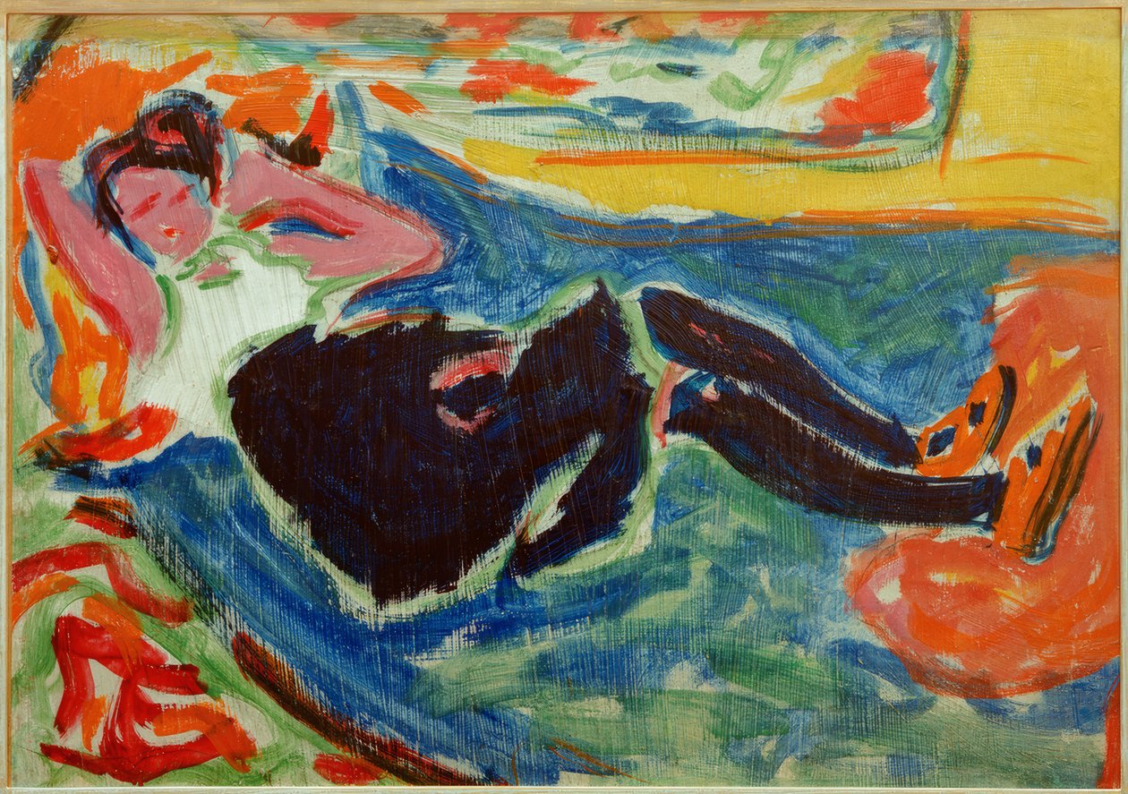 Woman with Black Stockings by Ernst Ludwig Kirchner