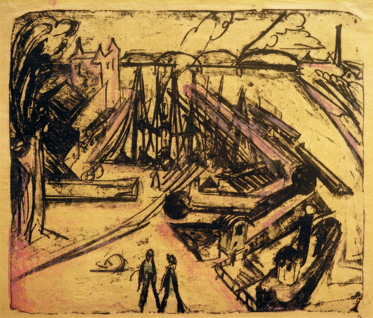 Free Port Frankfurt am Main by Ernst Ludwig Kirchner