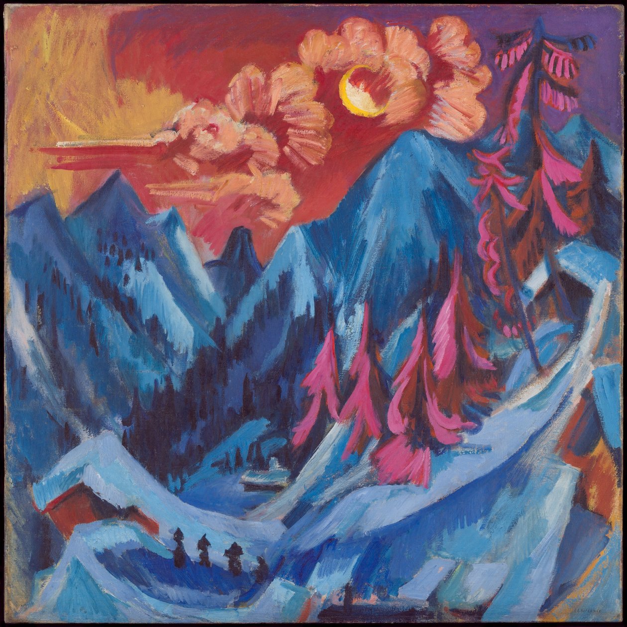 Winter Landscape in Moonlight by Ernst Ludwig Kirchner
