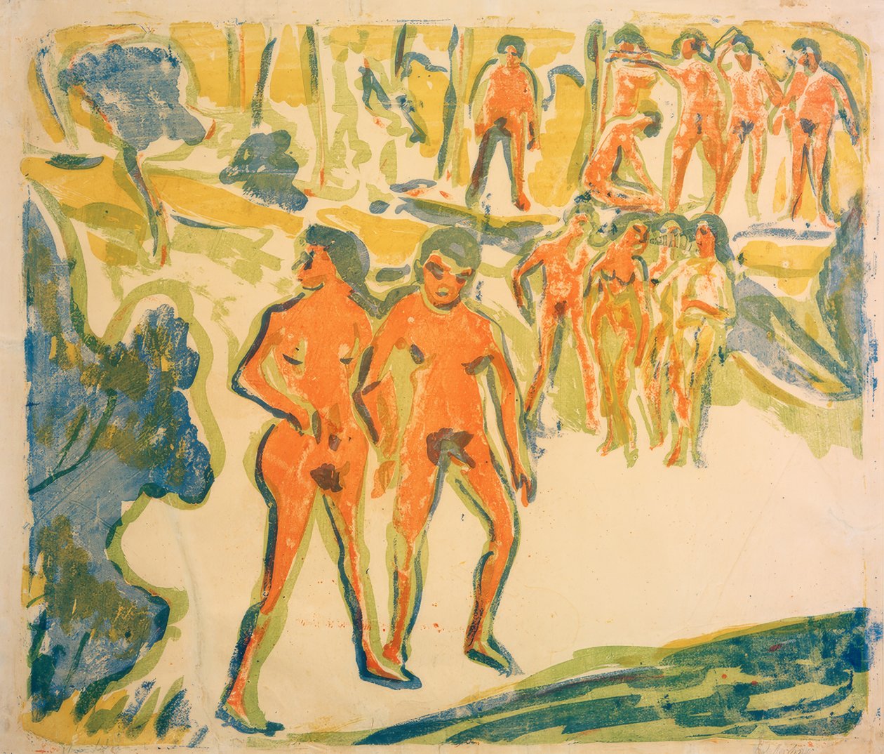 Group of Bathers by Ernst Ludwig Kirchner