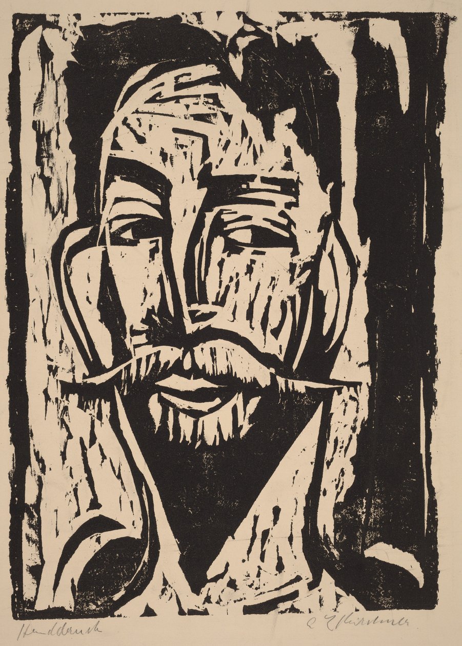 Head of Prof. Dr. Graef by Ernst Ludwig Kirchner