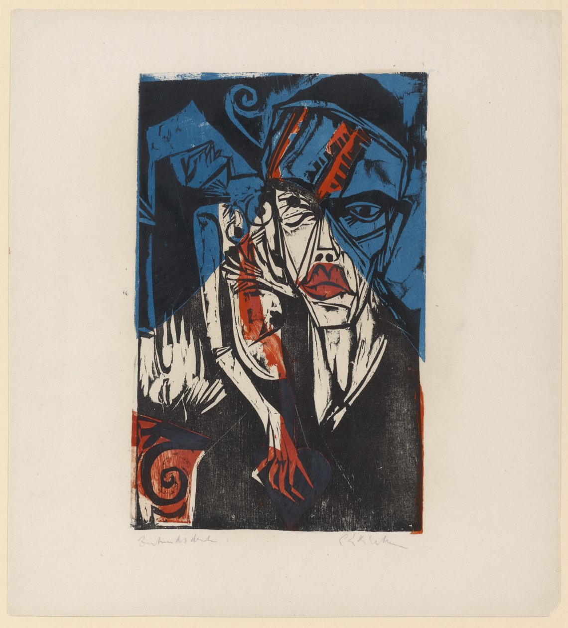 Illustration for Peter Schlemihl by Adalbert von Chamisso by Ernst Ludwig Kirchner